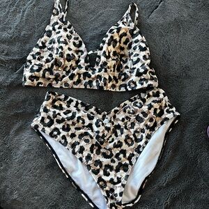 Leopard Print Bikini Set